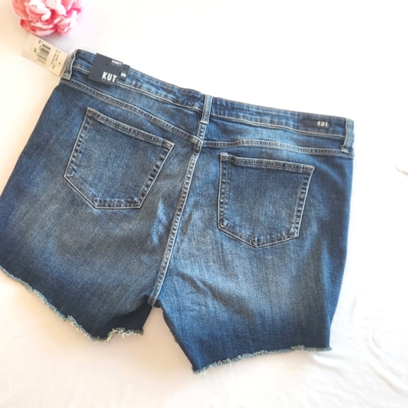 🏷️KUT FROM THE KLOTH Gidget High Rise Frey Short Plus Size 20W - Picture 13 of 13